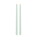 Taper Candles slim LED-kronelys 2,3x32 cm 2 stk dusty green
