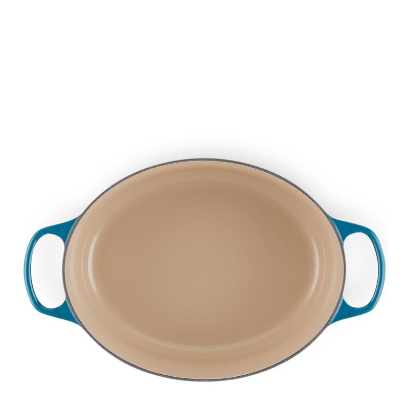 Oval støpejernsgryte 31 cm deep teal