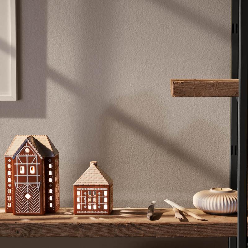 Pepparkakshus Ljuslykta Large Brun