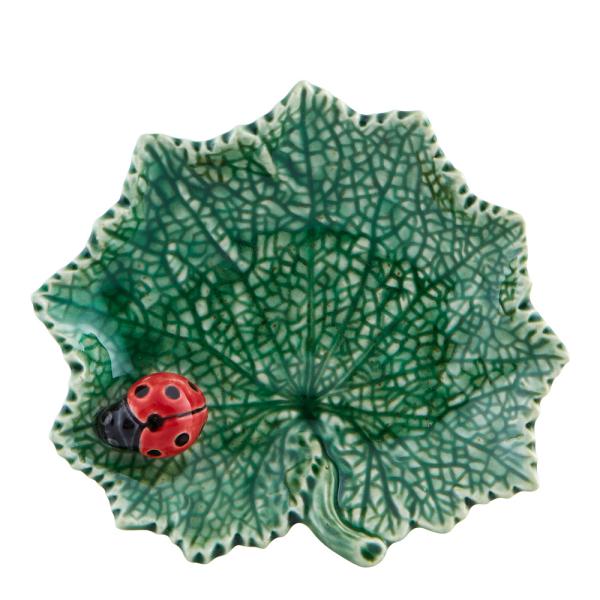 Countryside Leaves skål 14x12,6 cm marihøne grønn