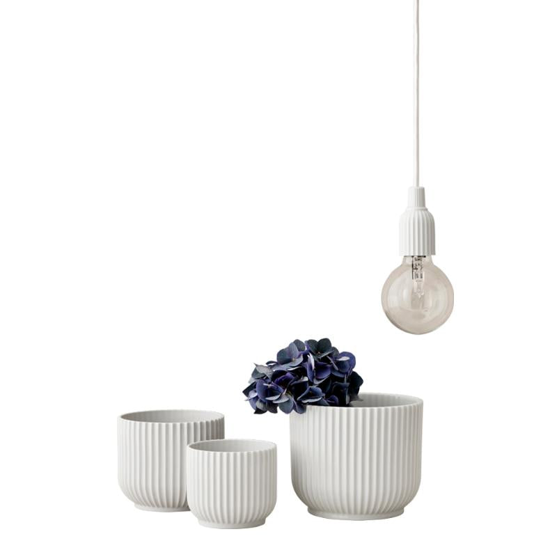 Blomsterpotte stor hvit