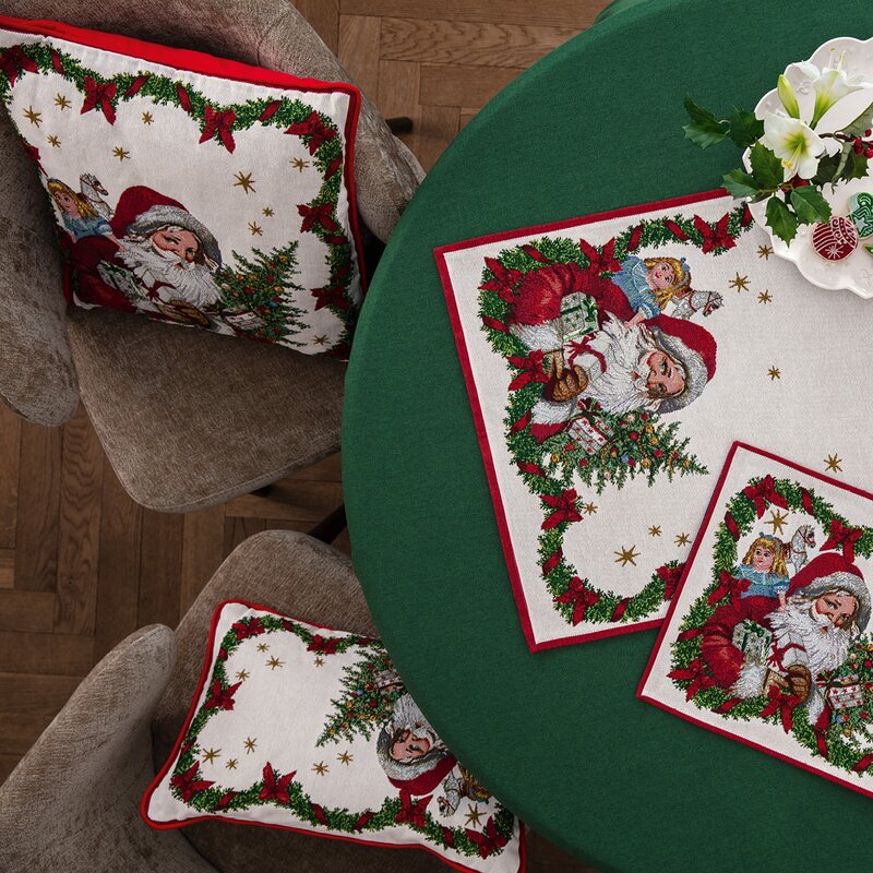 Toys Fantasy Gobelin pute santa 45x45 cm