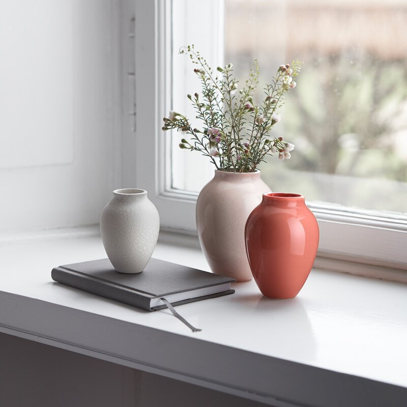 Knabstrup vase 27 cm korall