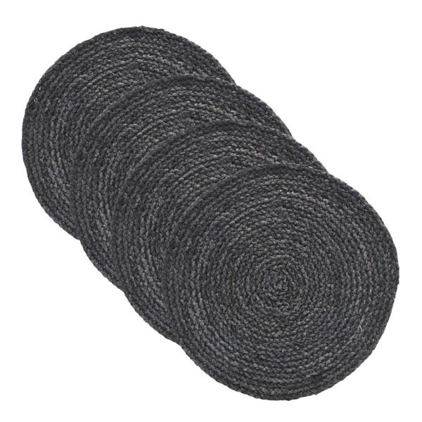 Circle bordbrikke 38 cm 4 stk grå