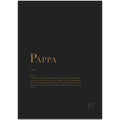 Poster pappa 30x40 cm svart