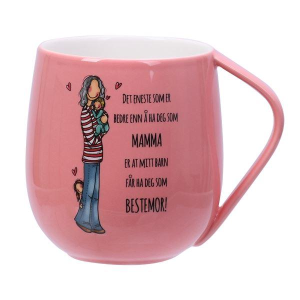 Krus 40 cl bestemor rosa