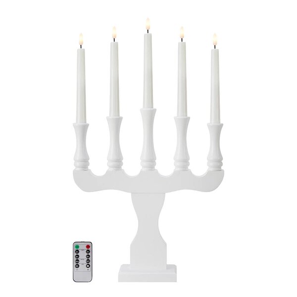 Rydboholm adventstake 5 lys 53 cm hvit