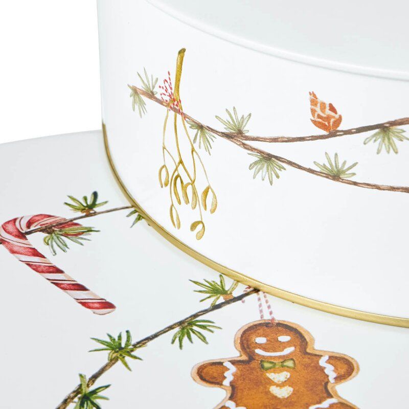 Hammershøi Christmas kakeboks Ø20/Ø22 2 stk hvit