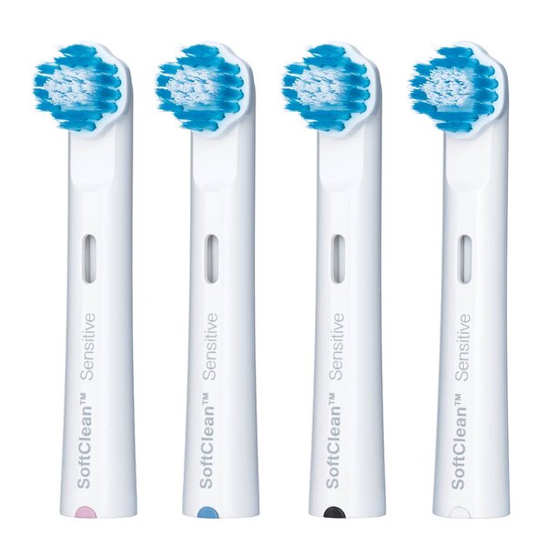 Clean Smile børstehoder TBR-4S 4 stk hvit