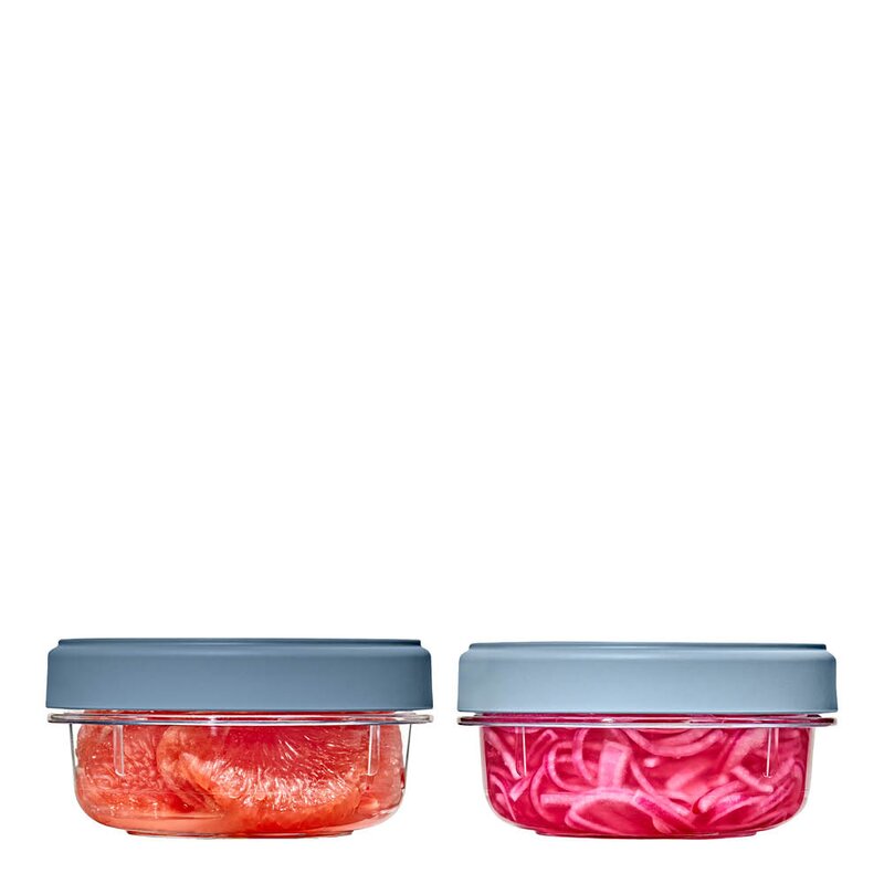 Twist & Stack oppbevaringsboks 35,5 cl 2 stk klar/blå