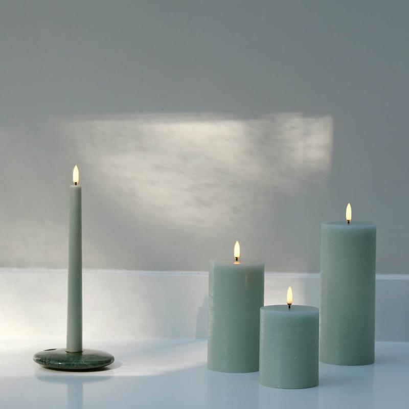 Pillar LED kubbelys 7,8x10,1 cm dusty green