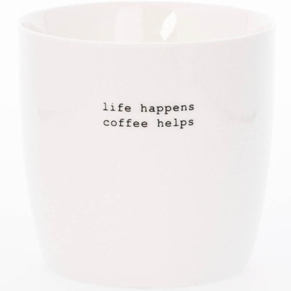 Krus life happens 30 cl hvit