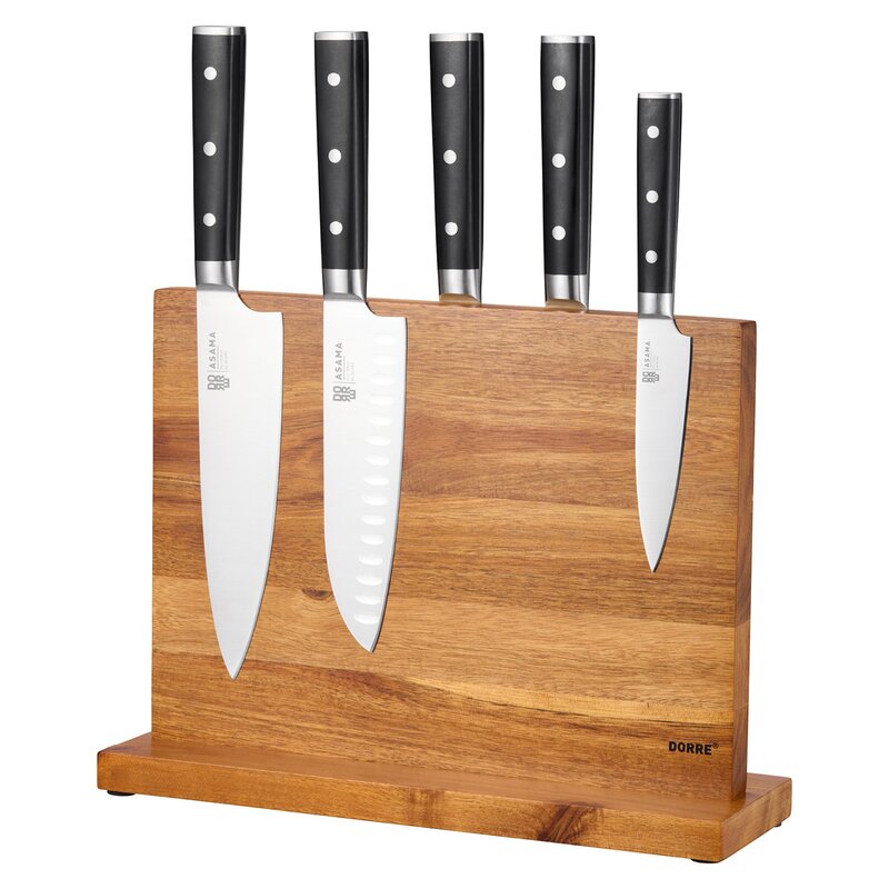 Kaya XL knivstativ akasietre 34 cm magnet på 2 sider natur