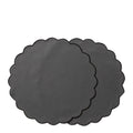 Scallopped bordbrikke 2 stk 36 cm grå