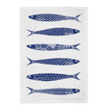 Fiskelycka kjøkkenhåndkle 50x70 cm hvit/blå