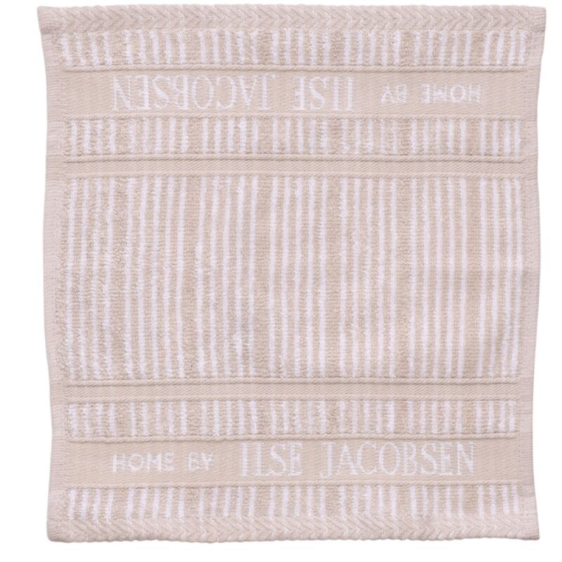 Bath Collection vaskeklut 30x30 cm 4 stk sand beige stripes