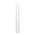 LED shiny dinner 2,2x28 cm 2 stk hvit
