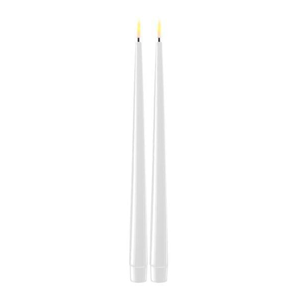 LED shiny dinner 2,2x28 cm 2 stk hvit