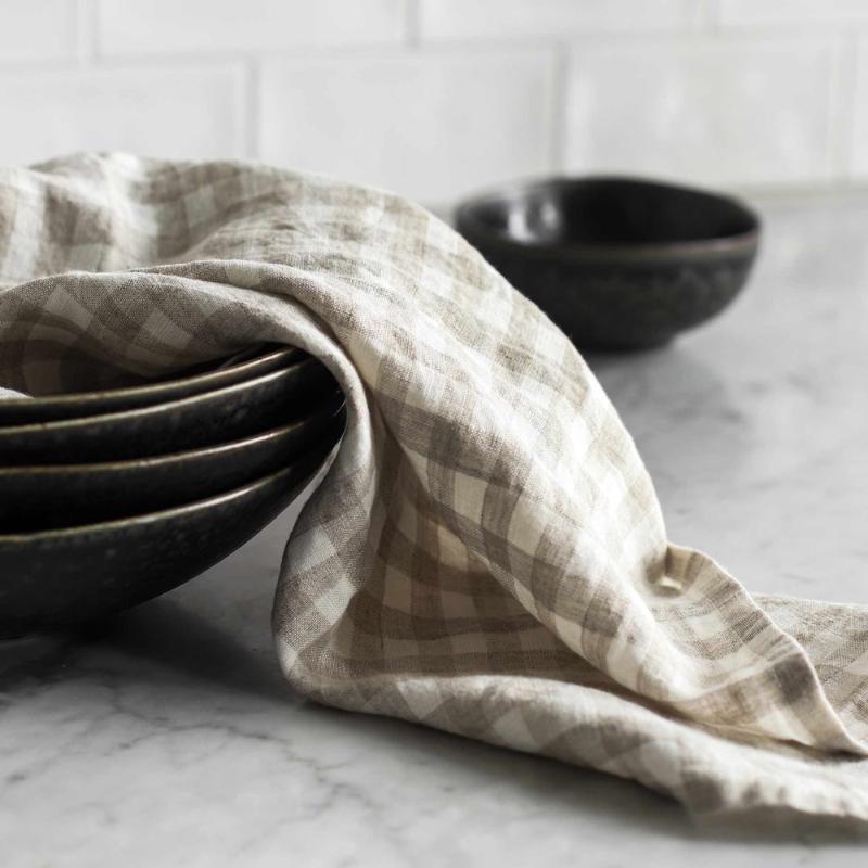 Kjøkkenhåndkle 50x70 cm gingham natural