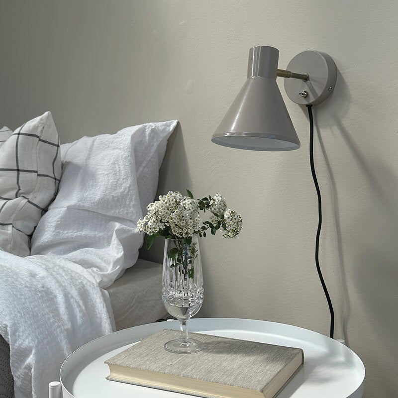 Sleep vegglampe 17 cm beige