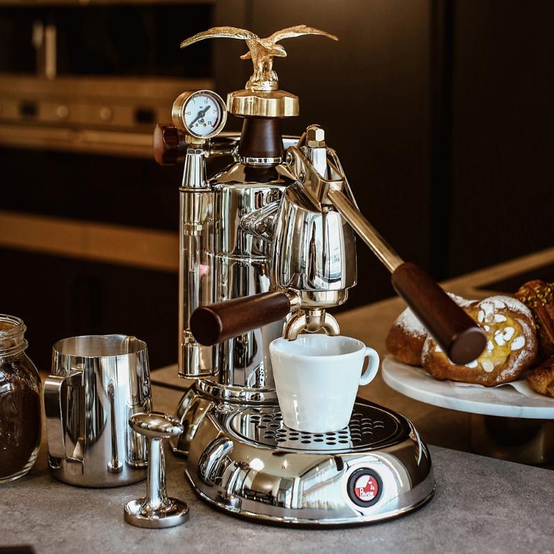 Lever espressomaskin 0,8L expo stål