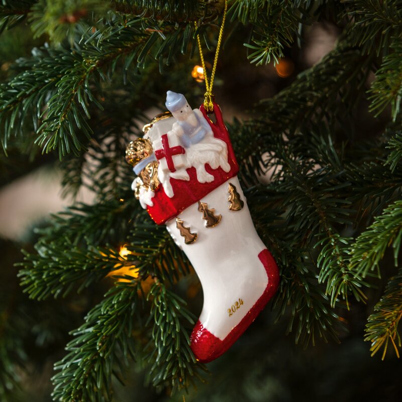Christmas Classic juletrepynt julestrømpe 10 cm