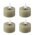 LED telys 4,5x2,5 cm 4 stk green leaf