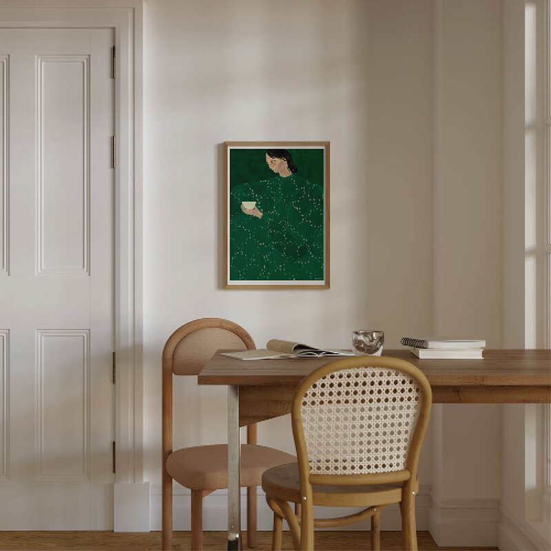 The Poster Club x Sofia Lind poster 30x40 cm coffee alone at place de clichy