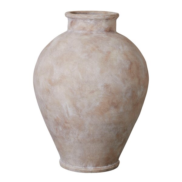 Anna vase 48 cm antikk lys brun