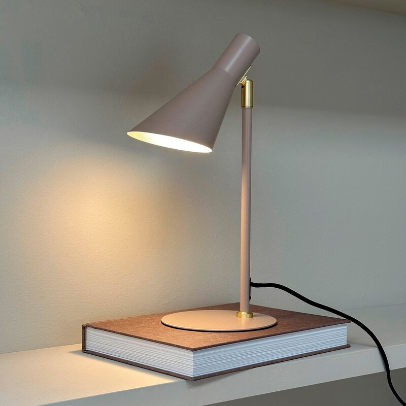 DL12 mini bordlampe 39,5 cm beige/messing