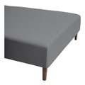 Percale laken til rammemadrass 90x30x210 cm grå