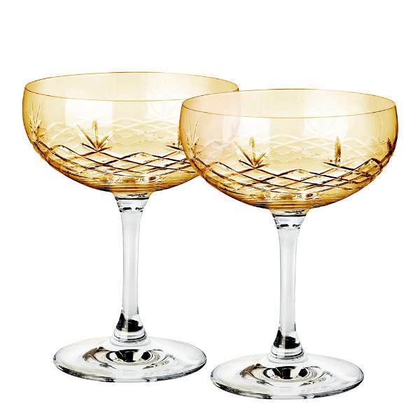 Crispy Gatsby champagneskål 30 cl 2 stk citrine