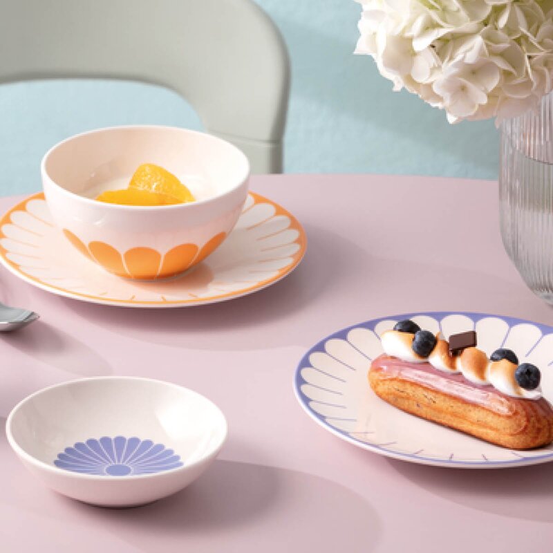 Fleur bleu frokosttallerken/desserttallerken 21 cm blå