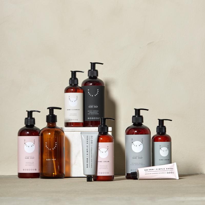 Geranium håndkrem 250 ml pumpeflaske lys rosa