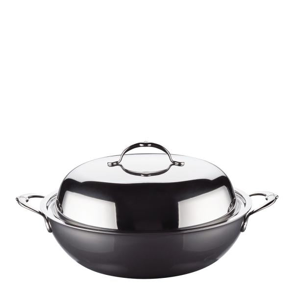 Nanobond wok med lokk 36 cm stål
