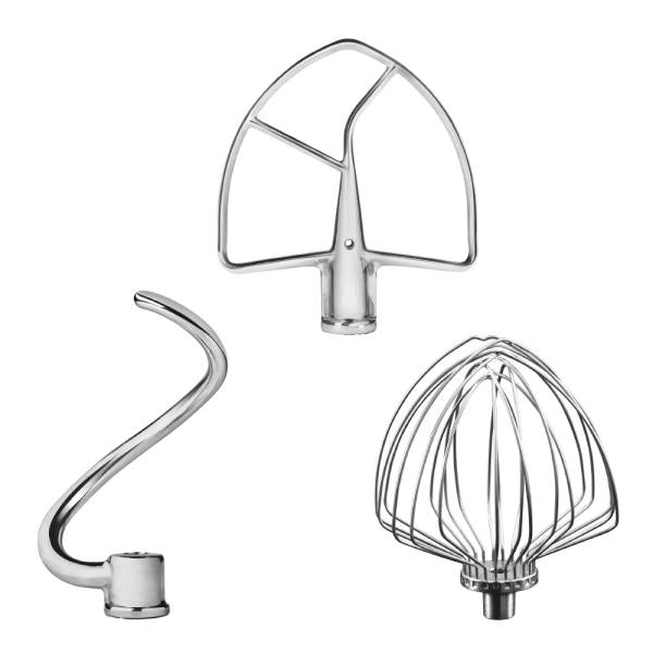 Accessory sett med 3 tilbehør i rustfritt stål til KitchenAid kjøkkenmaskin med vippehode