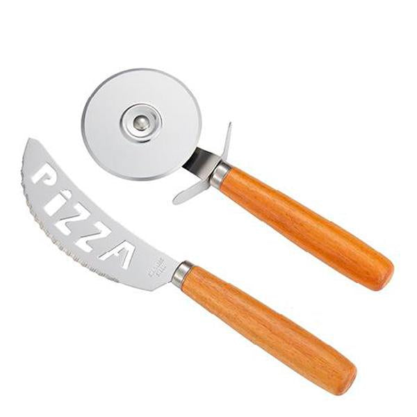 Pino pizzasett kniv og kutter rustfritt stål