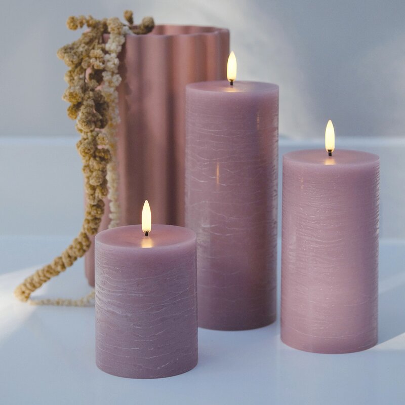 Pillar LED-kubbelys 7,8x10,1 cm rosa