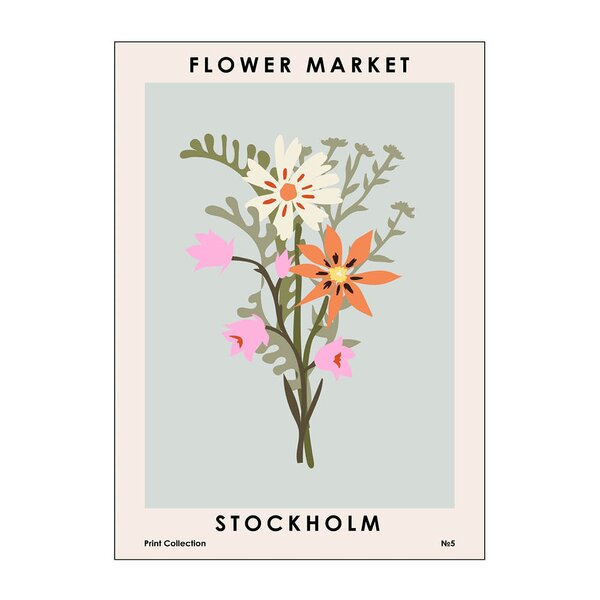 NKTN poster 50x70 cm flower market stockholm