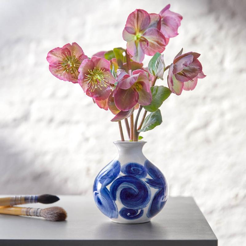 Tulle vase 10,5 cm blå