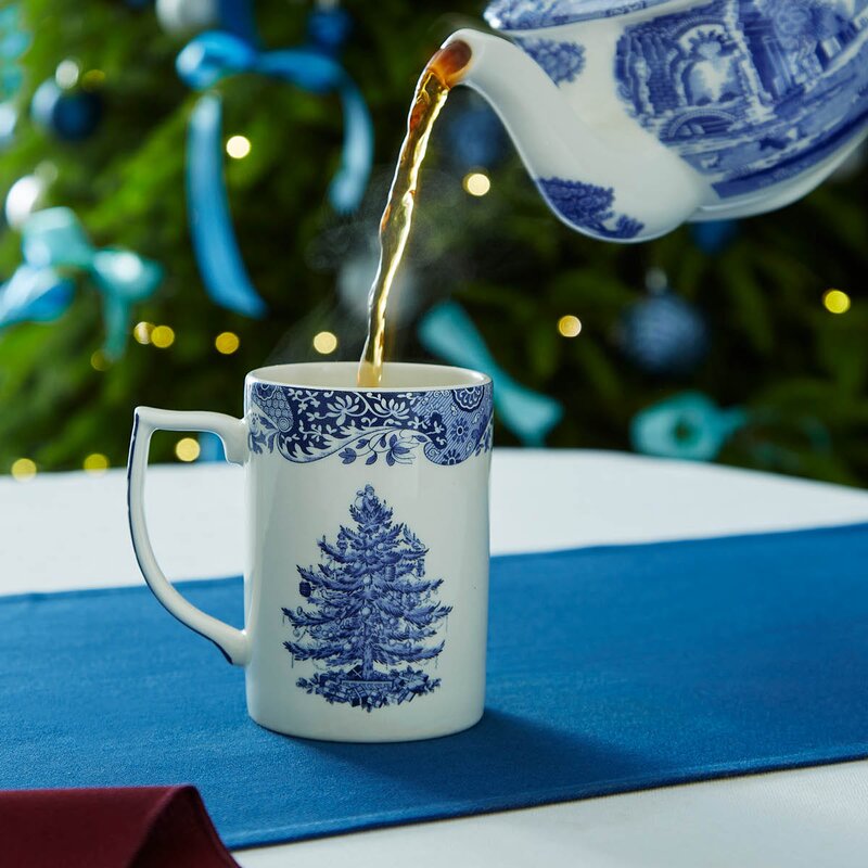 Blue Italian Christmas Tree kopp 34 cl blå/hvit
