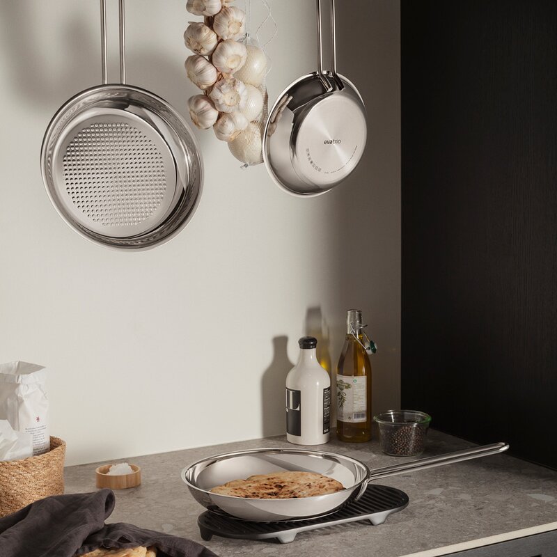 Stainless Steel stekepanne 24 cm honeycomb