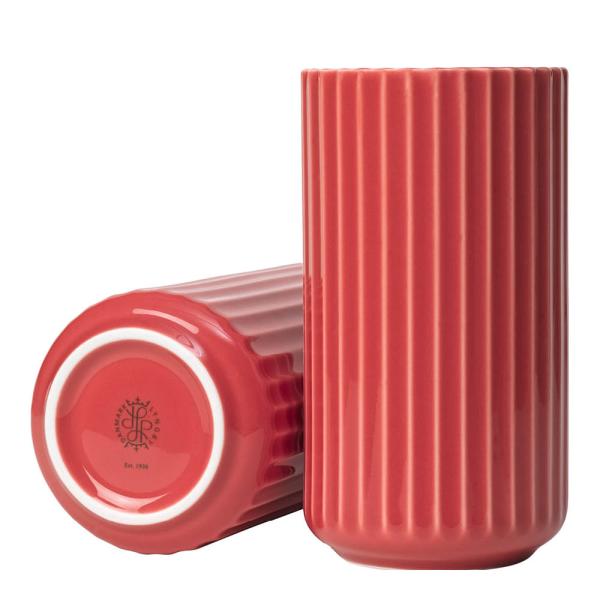 Lyngby vase 15,5 cm rød porselen