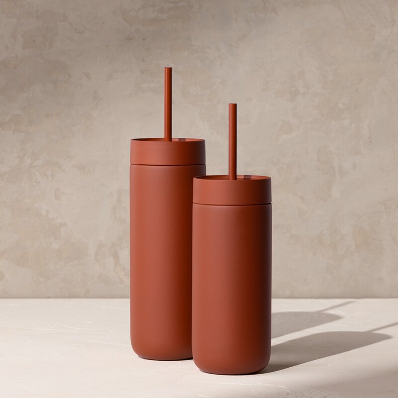 Carter Cold Desert Capsule tumbler med sugerør 590 ml sienna