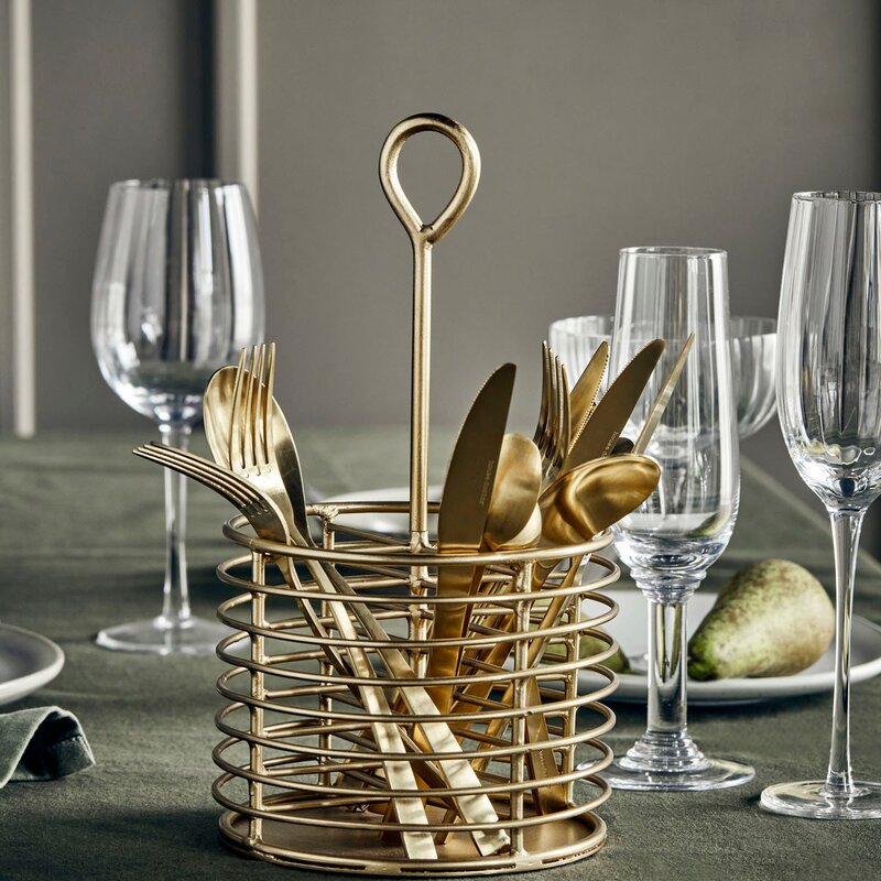 Lela oppbevaring 28,5x15 cm antikk messingfinish