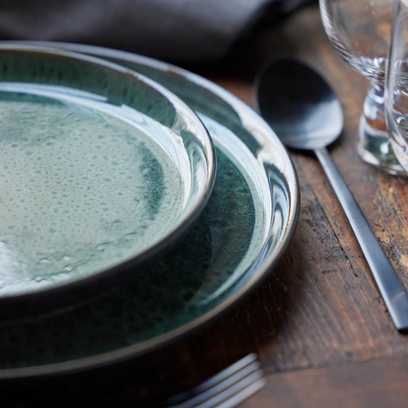 Gastro tallerken 21 cm svart/grønn