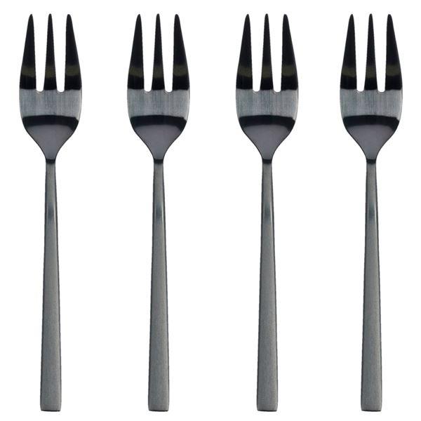 Kakegaffel 14,4 cm 4 stk svart
