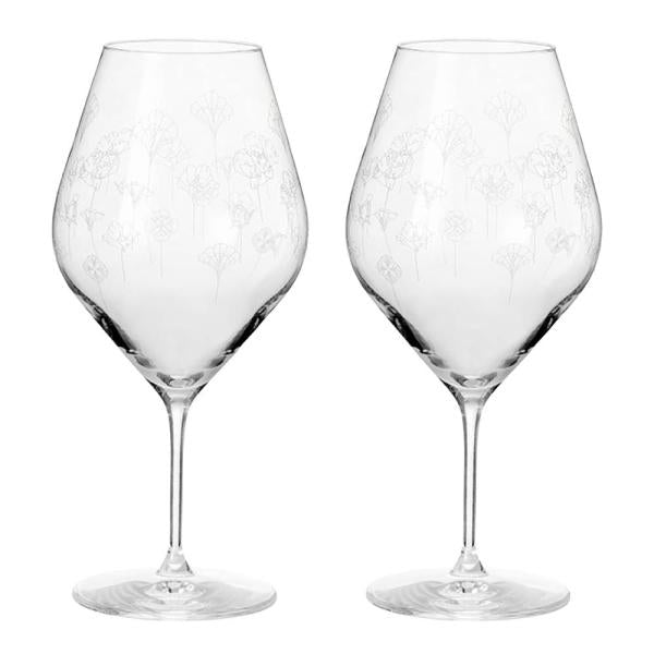 Flower vinglass 55 cl 2 stk