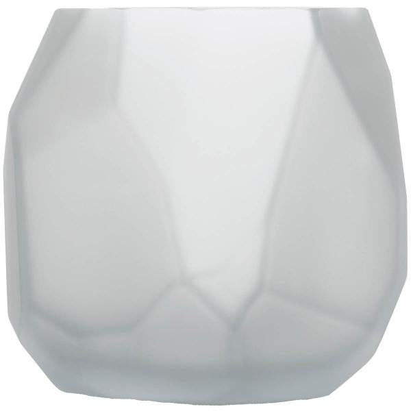 Iglo lykt/vase 22 cm frostet hvit