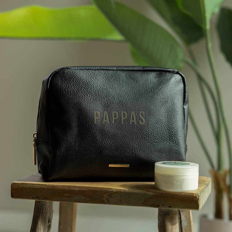 Toalettmappe pappas 24x20x10 cm svart